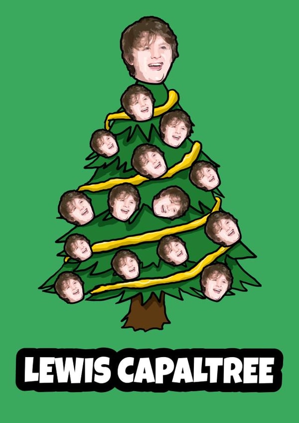 Lewis Capaltree Christmas Card created by Celebgear
