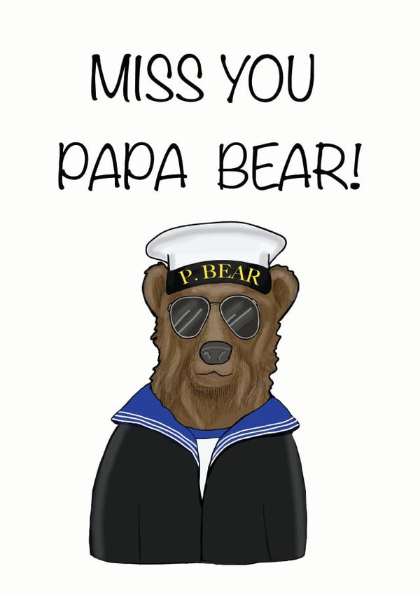 Navy Daddy deployment card created by Sketchy Mummy