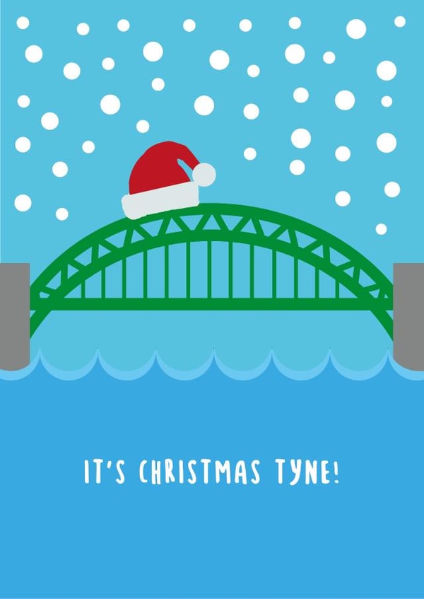 Newcastle Tyne Bridge Christmas Card created by Sean Cullen