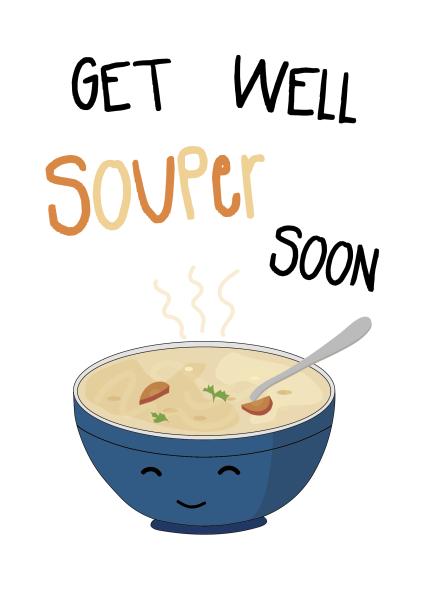 Get well Souper Soon Card | thortful