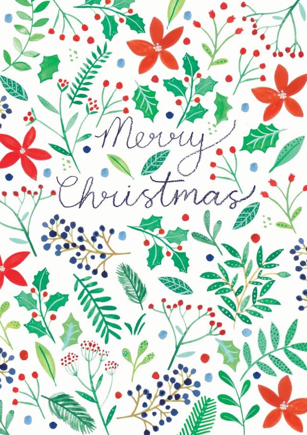 Floral Christmas Card created by Katie Whitton Design