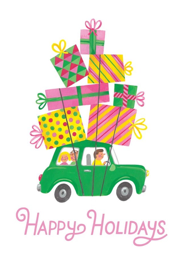 Happy Holidays Christmas Haul card created by Jacqui Lee