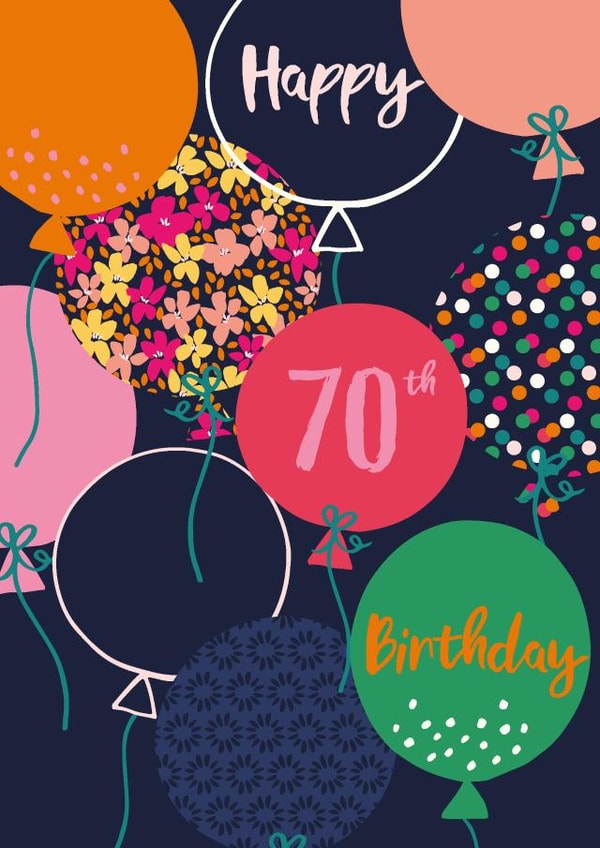 Happy 70th Birthday Balloons created by Sazerelli Designs