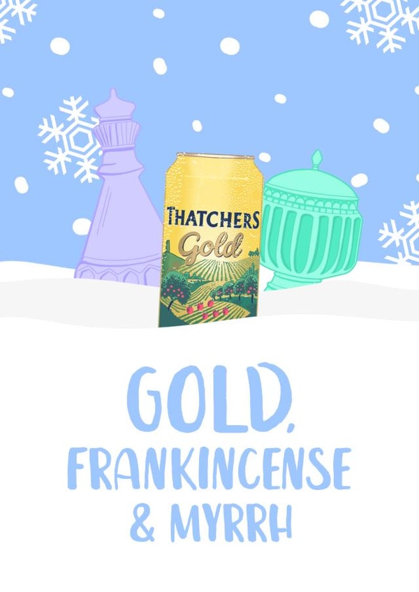 Thatchers Gold Cider Christmas Card created by The Cake Thief
