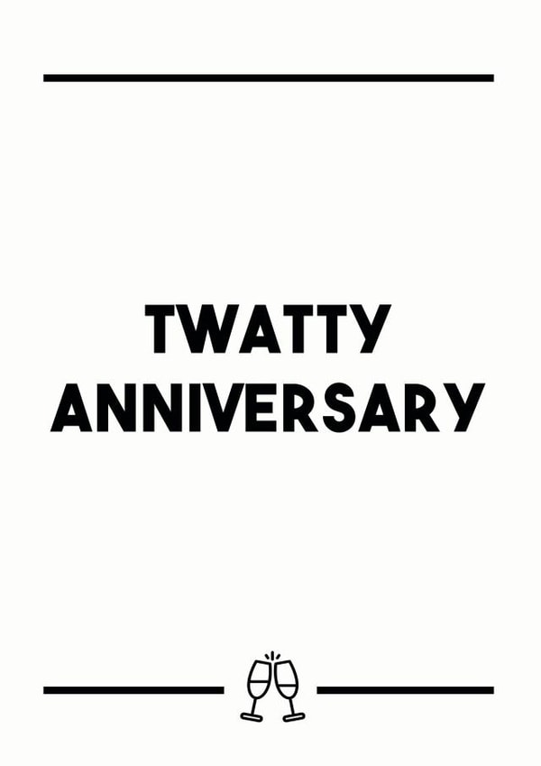 Twatty Anniversary Card created by Dark Heart Cards