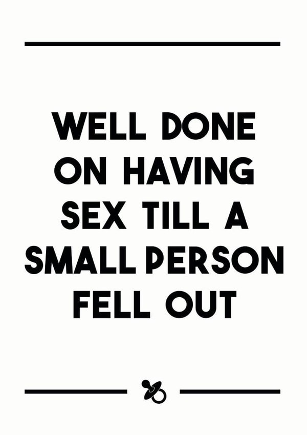 Rude New Baby Card created by Dark Heart Cards