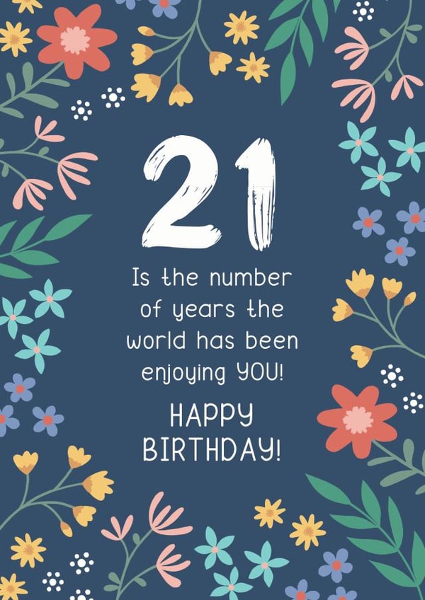 21 Years Enjoying You Birthday Card created by Design By Day