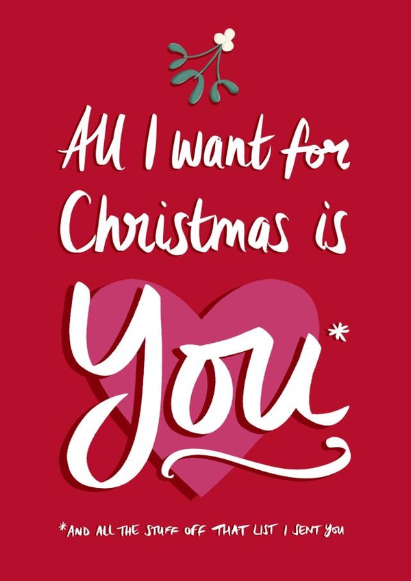 All I Want For Christmas Card created by Tilly Bean Loves