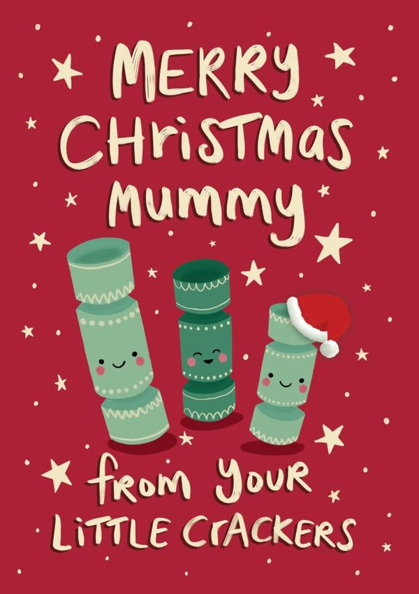 Cute Christmas Card for Mummy - from the kids - from your Little Crackers created by Tilly Bean Loves