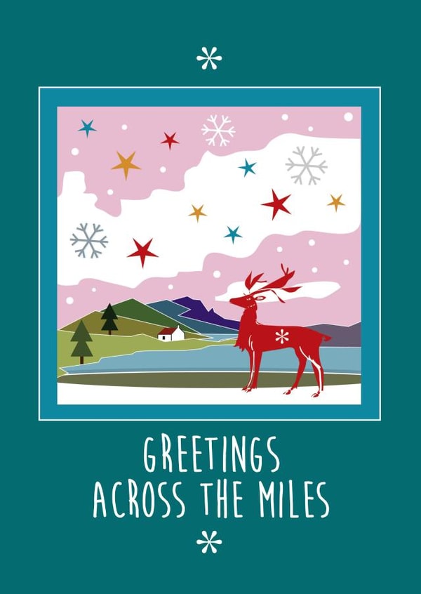 Christmas winter greetings modern style created by Wicked Poppy Designs