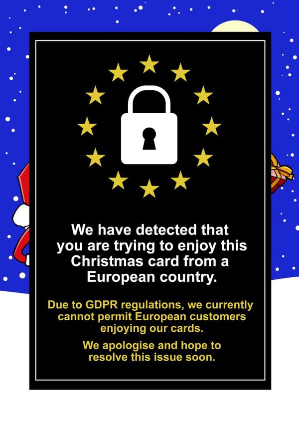 GDPR Cancels Your Christmas Card created by NerdShizzle