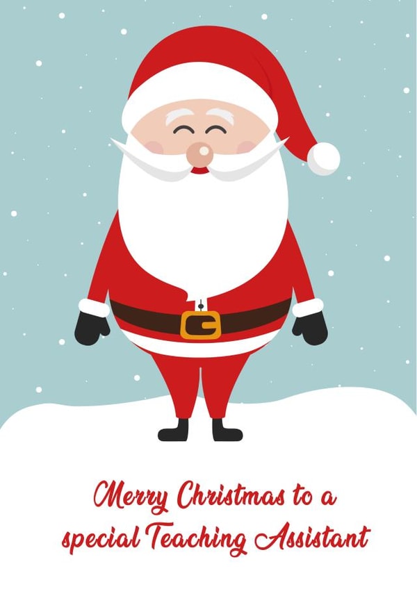 Merry Christmas Teaching Assistant created by Kat Prentki