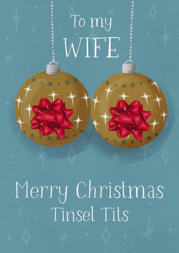 Merry Christmas Tinsel Tits Wife created by Silky Rose Design