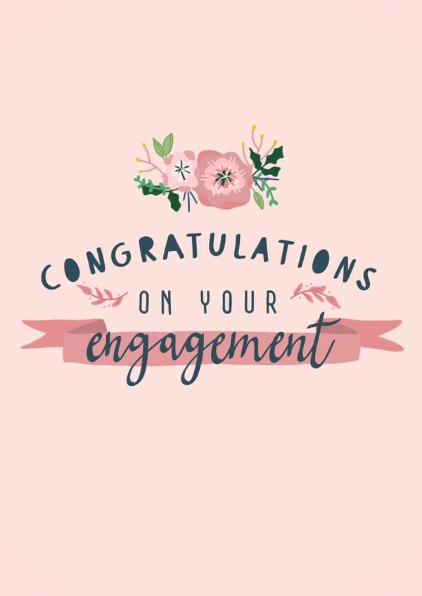 Floral Engagement Card 1001 created by Serendipity Inspired