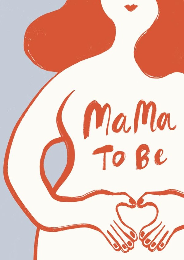 Mama to be Minimal Pregnancy Card created by Yan Yu Lee