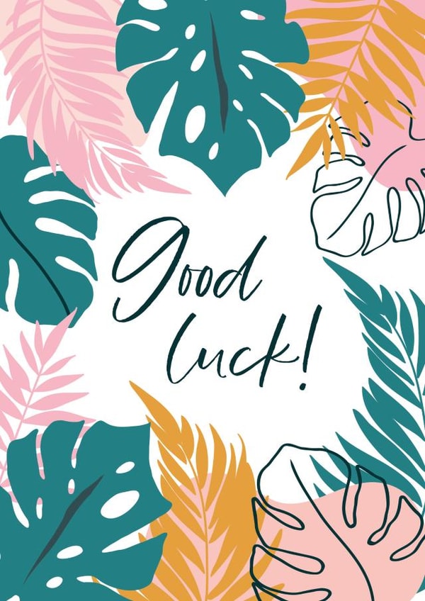 Tropical Plant Good Luck Card created by Emma Charlotte Creates