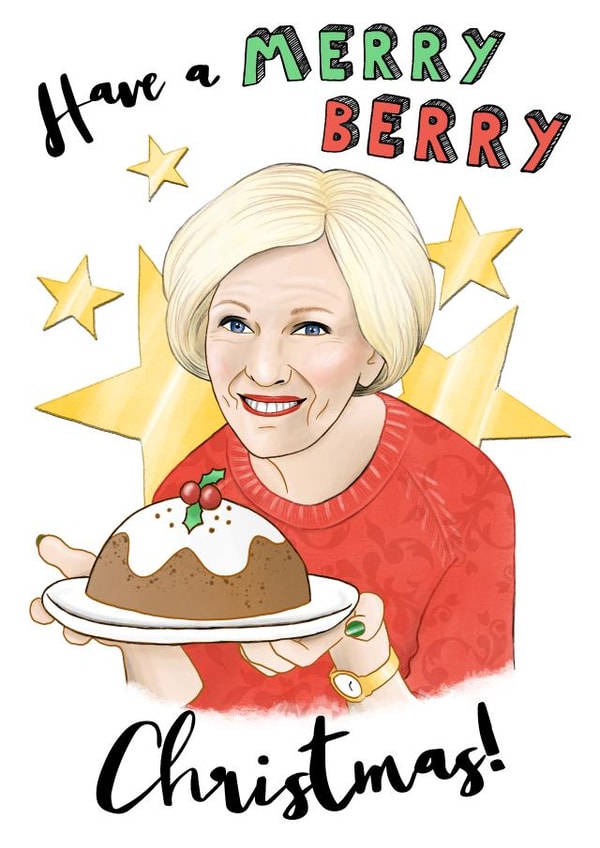 Merry Berry Christmas Card created by Sketchy Print Co