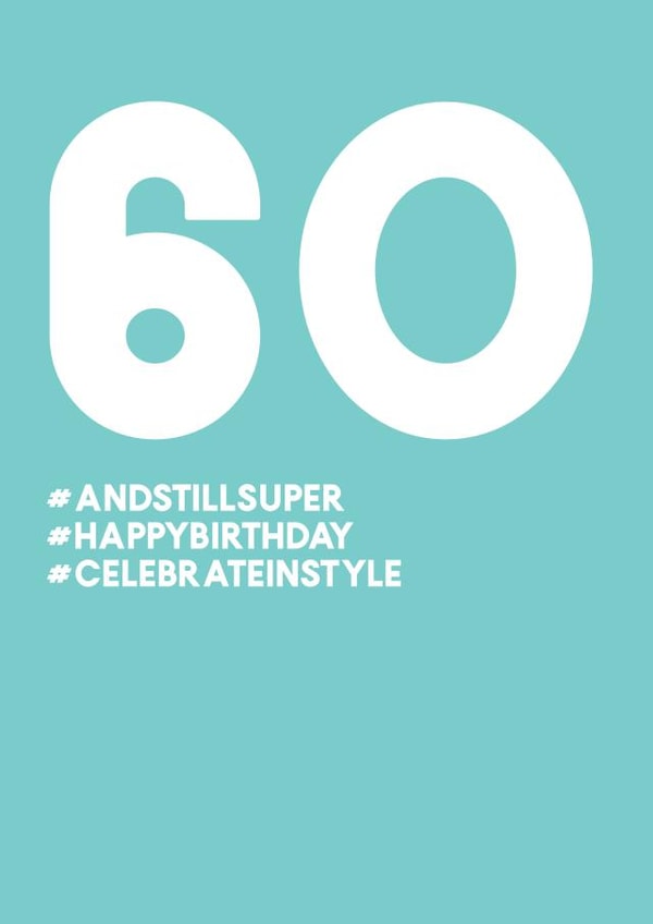 Fun happy 60th Birthday card created by Always Sparkle