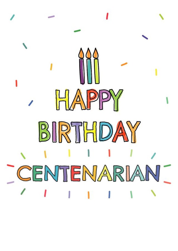 Centenarian 100th Birthday Card created by size3art
