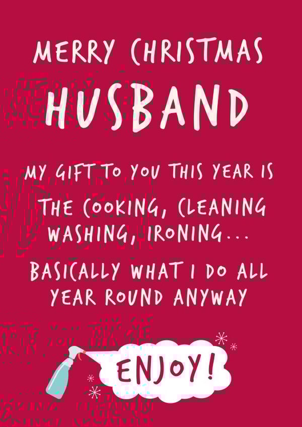 Funny Husband Christmas Card created by Fifi Designs