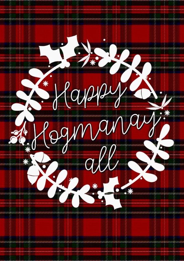 Happy Hogmanay card created by The Girl Next Draw Cards