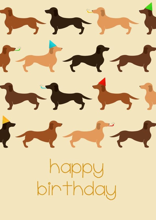 So many dogs birthday card created by Artzen Island