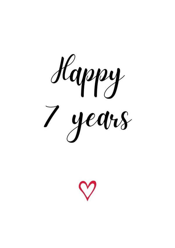 7th / Seventh Anniversary - Happy 7 years created by A Bee's Designs