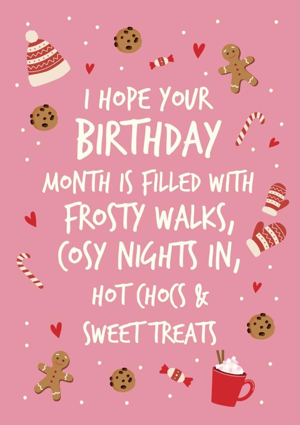 Girly Winter Birthday Card created by Fifi Designs