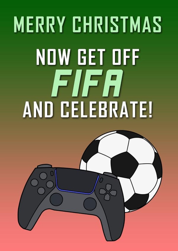 Fifa Gaming Christmas Card created by Daft as Duck