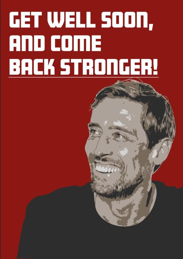 Get well soon and come back stronger! (Peter Crouch) created by SJS Designs