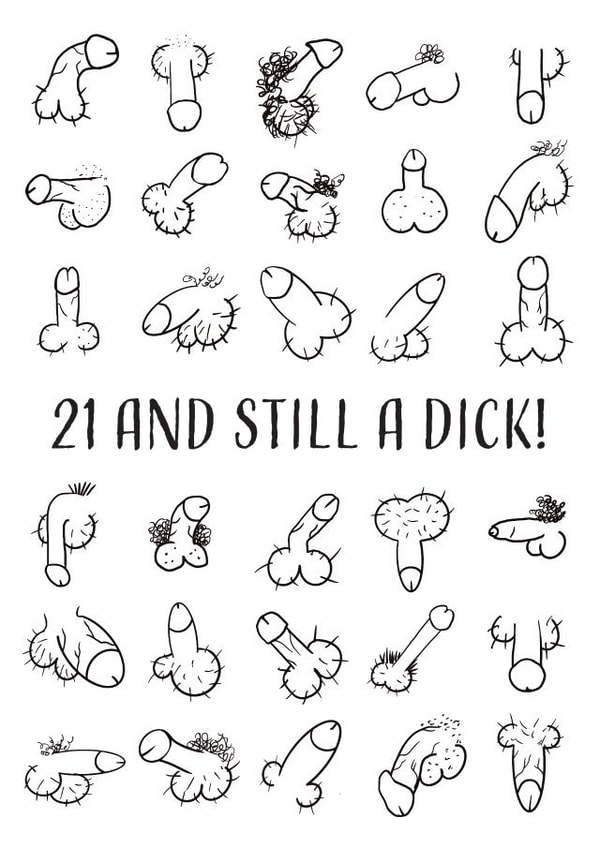 21st Dicks Birthday Card created by Replay Prints