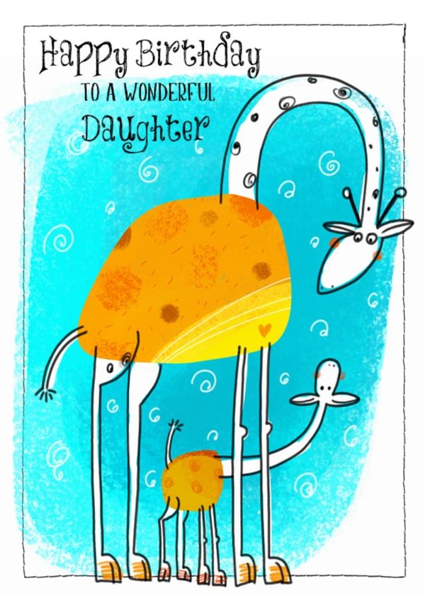 Daughters Happy Birthday Giraffe Card created by Shereen M Designs