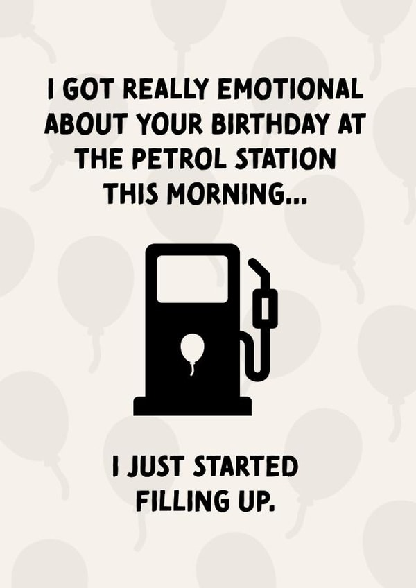 Petrol Station Funny Birthday Card created by Cards from Designers