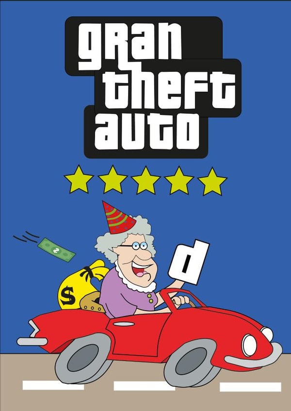 Gran Theft Auto Card created by LDN Prints