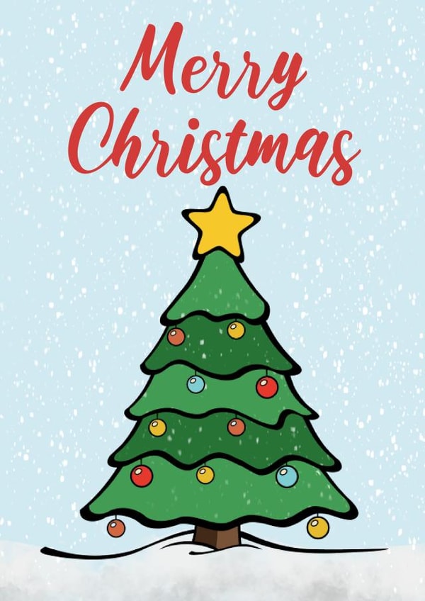 Christmas tree card created by Doublea