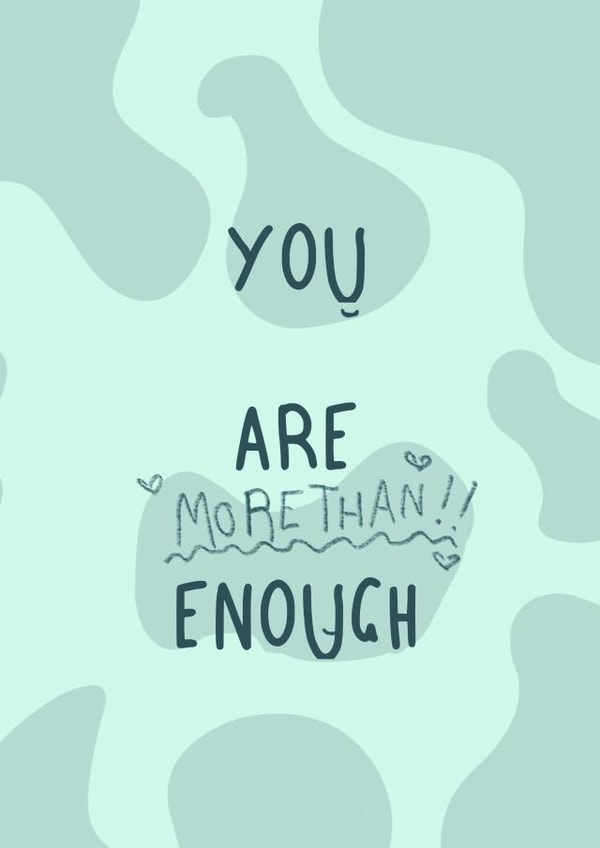 You are more than enough card created by Olives Designs
