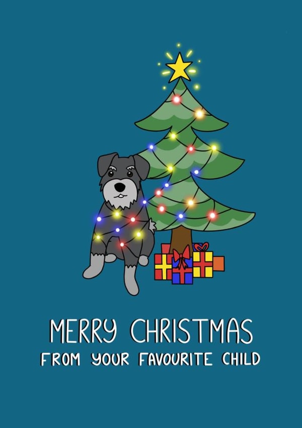 Merry Christmas from your favourite child created by Schnauzer Scribbles