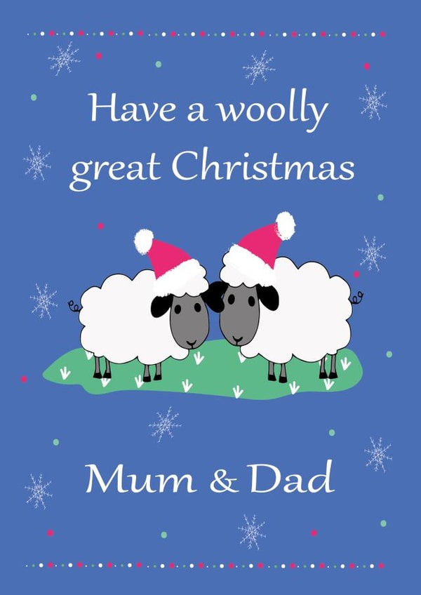 Woolly great Christmas sheep card created by Missycards