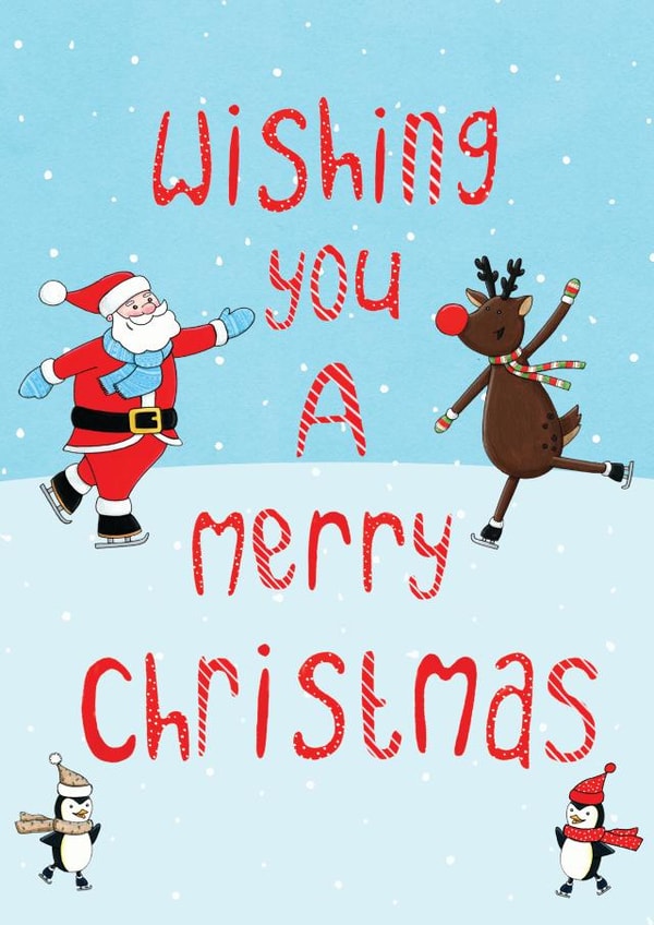 Christmas Skating created by Martyn Scribbler Illustration