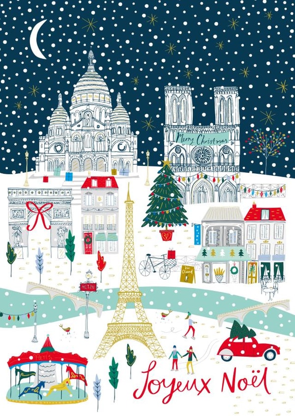 Joyeux Noel Paris Themed Christmas Card created by Jessica Hogarth