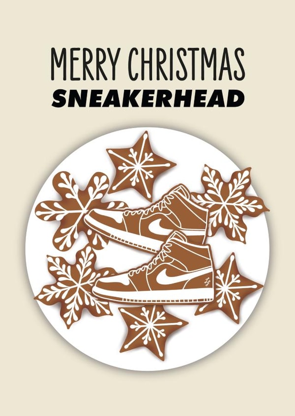 Sneaker Christmas Cookie Card created by Lauren Fernandes Designs