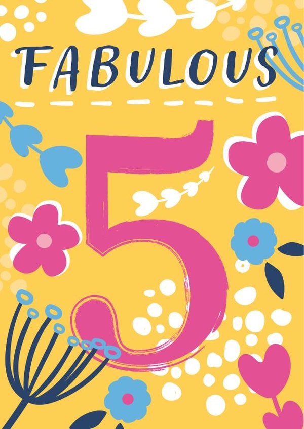 Isn't it fabulous to be 5! created by Dinky Rouge