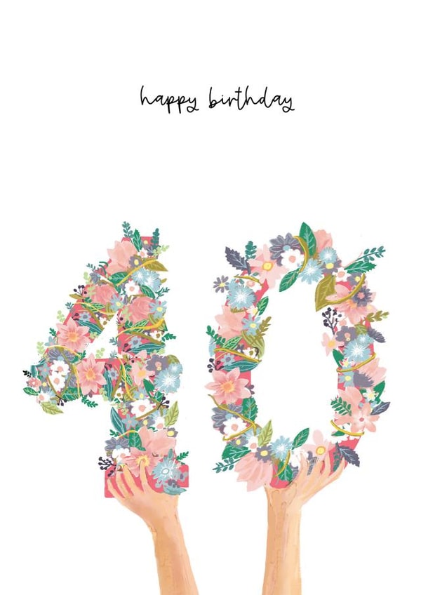 Happy 40th Birthday 1000 created by Pink Pen Studio