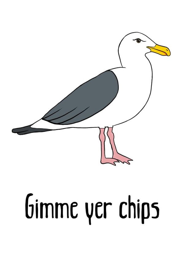 Seaside seagull. created by Flinks Designs