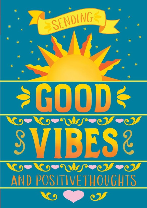 Good Vibes Thinking Of You Card created by Ostara's Attic