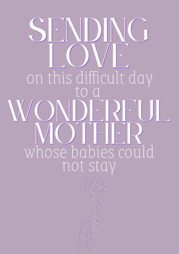 Baby Loss Card 1002 created by Esther the Sketcher