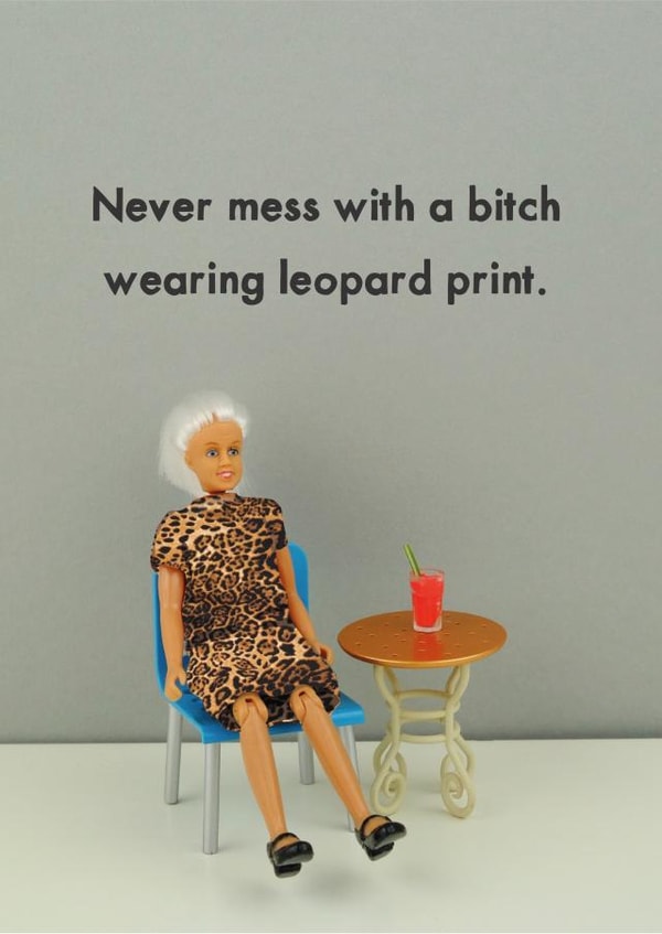 Leopard print created by Bold & Bright Cards