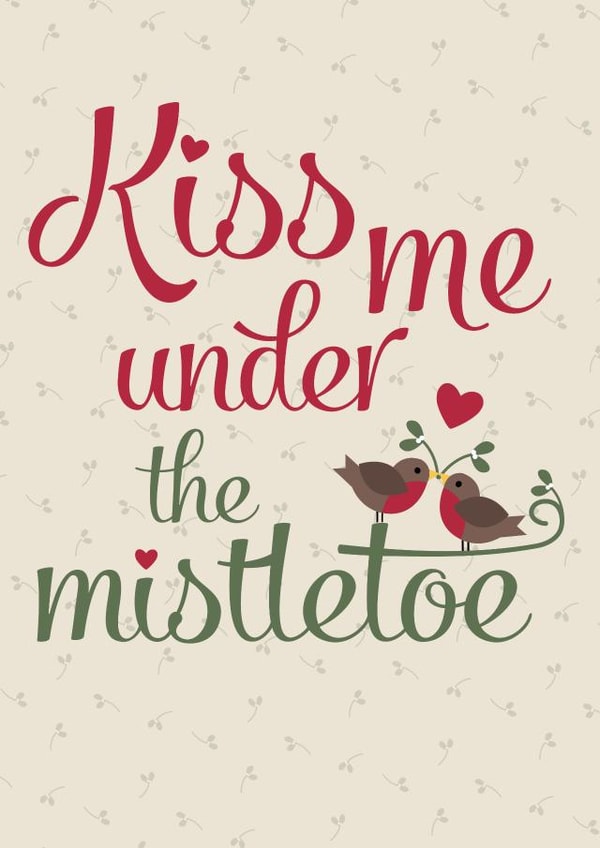 Mistletoe Kiss Christmas Love Card created by Wink Design - Michelle Roberts