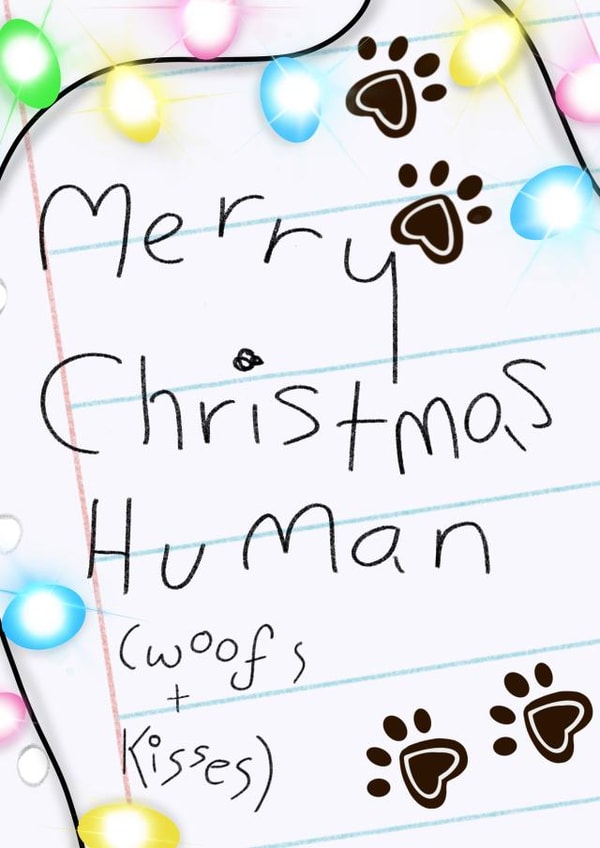 Merry Christmas from the dog created by Palette&Petal
