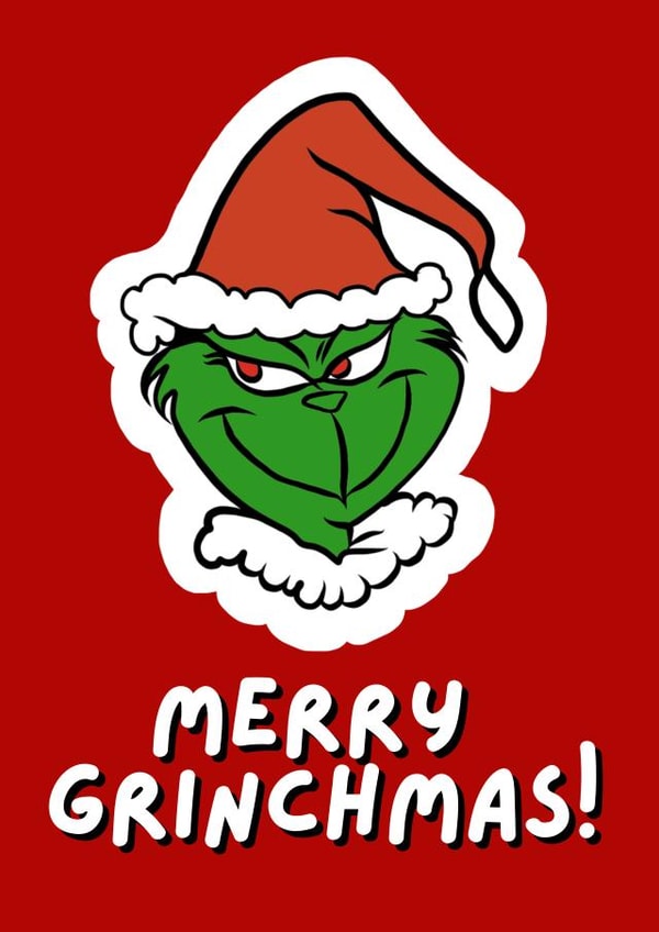 Grinch Merry GRINCHMAS Christmas card  created by Keepseyshop
